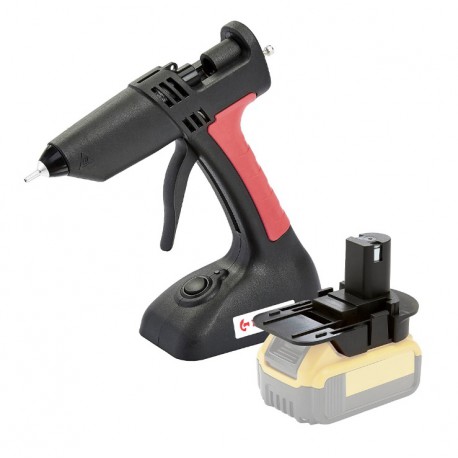 POWER ADHESIVES Tavná profi malá pištoľ B-TEC 308-12 s redukciou na akumulátorové batérie DEWALT 18V